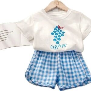 New Summer “fruit” outfit toddler boy girl blue 18-24 months